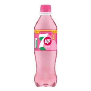 7Up Zero Sugar Pink Lemonade 12 x 500ml Bottles – New Edition Low Calorie Fizzy Drink with Raspberry & Lemon Flavour