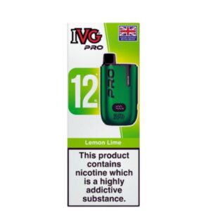 IVG Pro Lemon Lime 12ml Compliant Vape – 10K Puffs, Rechargeable, Award-Winning British Brand