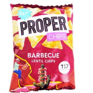 Proper Chips BBQ Lentil 50g Pack – Buy BBQ Lentil Crisp Snack Online in Edinburgh at Goldenacre Minimarket
