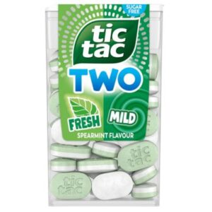 Tic Tac Two Spearmint Flavour 38.5g Sugar-Free – Buy Online from Goldenacre Minimarket