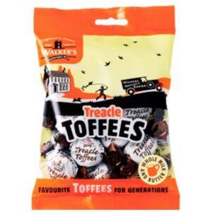 Walkers Nonsuch Treacle Toffees 150g – Traditional British chewy dark toffee sweets in resealable bag.