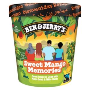Ben & Jerry’s Sweet Mango Memories Ice Cream 465ml – tropical mango and raspberry dessert tub