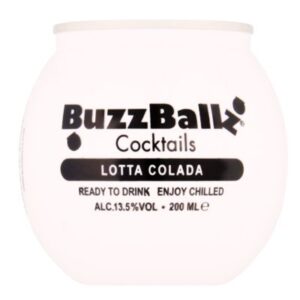 BuzzBallz Lotta Colada Cocktail 200ml – Tropical pina colada ready-to-drink in Edinburgh – Buy online at Goldenacre Minimarket