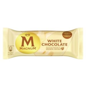 Magnum White Chocolate Ice Cream Stick 110ml – ice cream delivery Edinburgh available from Goldenacre Minimarket
