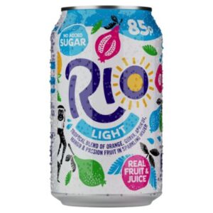 Rio Light 330ml – Low calorie lightly sparkling tropical fruit juice drink with no added sugar.