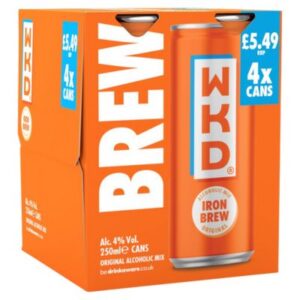 WKD Iron Brew Original Alcoholic Mix 4 x 250ml cans