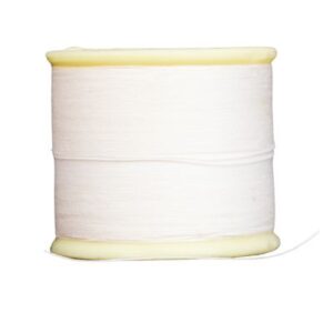 Spool of white thread, sewing essential, affordable price, stitching, DIY, embroidery.