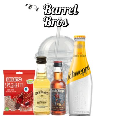 Barrel Bros Cocktail bundle with drinks and sweets available at Goldenacre Minimarket Edinburgh