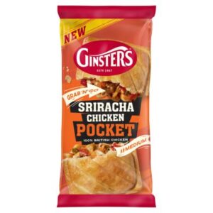 Ginsters Sriracha Chicken Pocket 100g available online at Goldenacre Minimarket Edinburgh