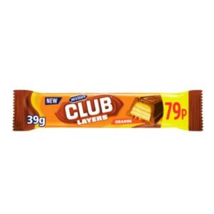 McVitie’s Club Layers Orange 24 x 39g available online at Goldenacre Minimarket Edinburgh