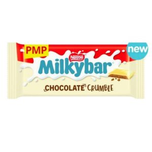 Milkybar Chocolate Crumble White Chocolate Bar 84g available online at Goldenacre Minimarket Edinburgh