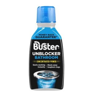 Buster Bathroom Plughole Unblocker 300ml available online at Goldenacre Minimarket Edinburgh