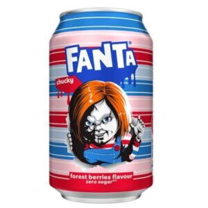 Fanta Forest Berries Zero Sugar Chucky Edition 330ml – limited Halloween party drink in Edinburgh