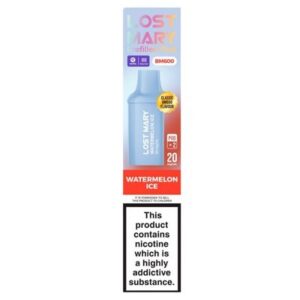 Lost Mary BM600 2 Watermelon Ice Prefilled Pod 20mg/ml available online at Goldenacre Minimarket Edinburgh