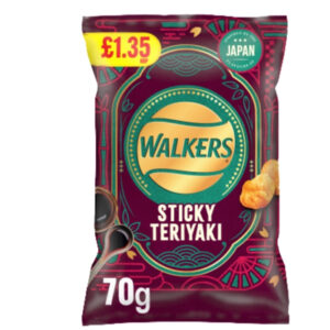 Walkers Sticky Teriyaki Flavour Sharing Crisps 70g available online at Goldenacre Minimarket Edinburgh