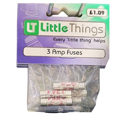3 Amp Fuses Little Things available online at Goldenacre Minimarket Edinburgh