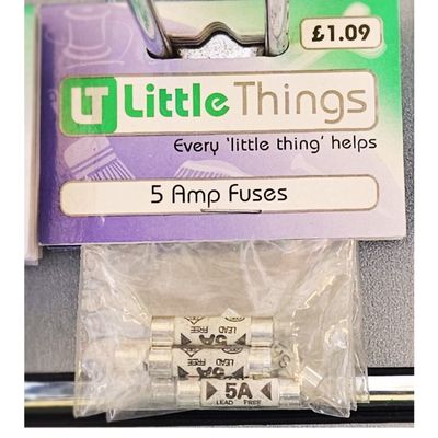 5 Amp Fuses Little Things available online at Goldenacre Minimarket Edinburgh