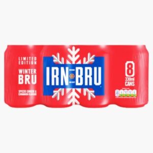 Irn-Bru Limited Edition Winter Bru Spiced Ginger & Cinnamon Flavour 8 x 330ml available online at Goldenacre Minimarket Edinburgh