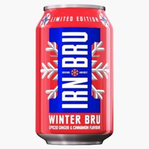 Irn-Bru Limited Edition Winter Bru Spiced Ginger & Cinnamon Flavour 330ml available online at Goldenacre Minimarket Edinburgh
