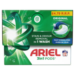 Ariel 3in1 PODS Washing Capsules 12 PM £4.79