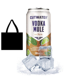 Cutwater Vodka Mule 10 x 355ml cocktail cans with bag and ice available at Goldenacre Minimarket Edinburgh