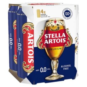 Stella Artois 0.0% Alcohol Free Premium Lager Beer Cans